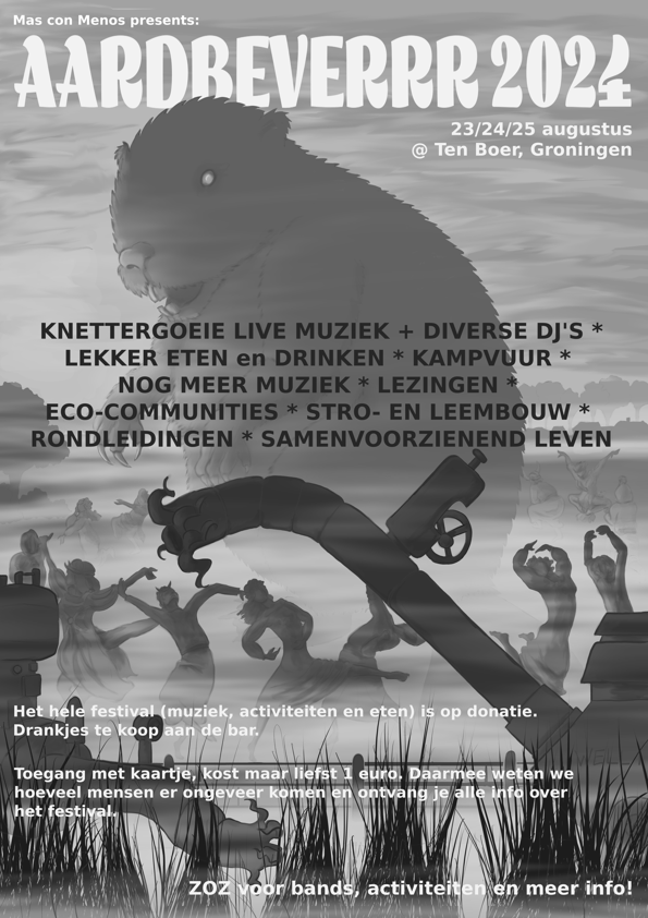 Folder van festival Aardbeverrr uit 2024