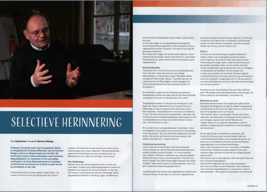 Artikel uit De Riepe met foto