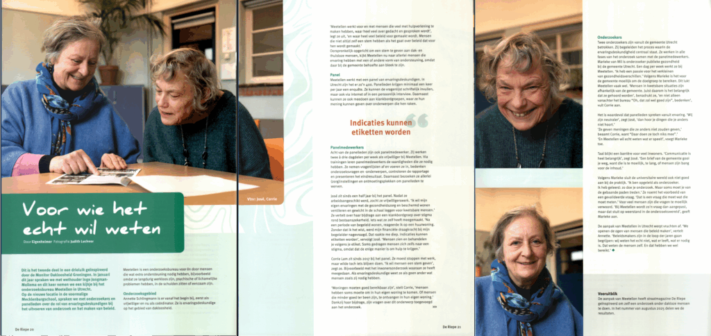 Artikel met fotos uit De Riepe