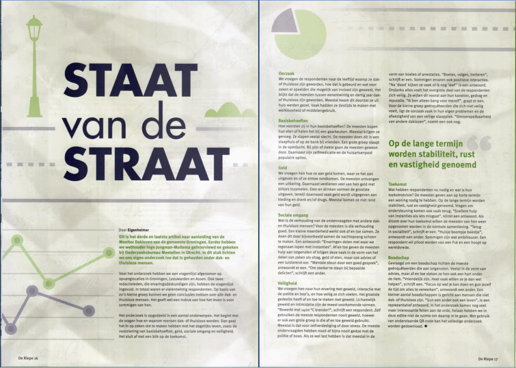 Artikel uit De Riepe met grafische elementen